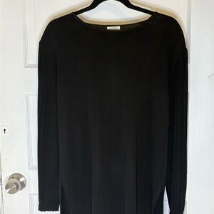 Misook Black Knit Tunic Top